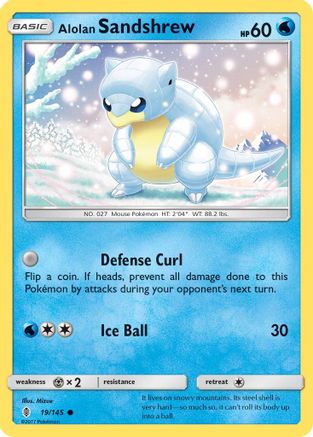 SM Guardians Rising 019/145 Alolan Sandshrew - Common