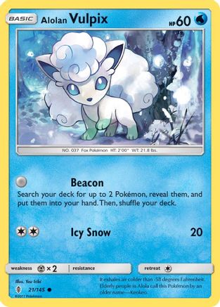 SM Guardians Rising 021/145 Alolan Vulpix - Common
