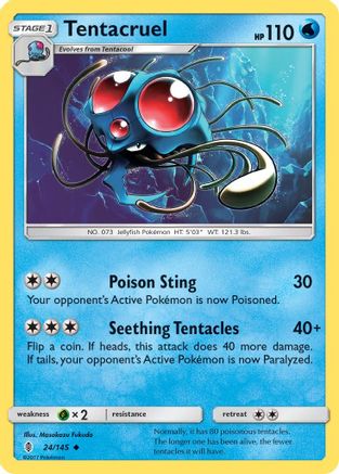 SM Guardians Rising 024 Tentacruel - Reverse Holofoil - Uncommon