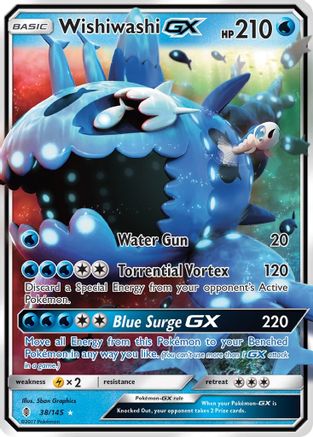 SM Guardians Rising 038/145 Wishiwashi GX - Holofoil - Ultra Rare