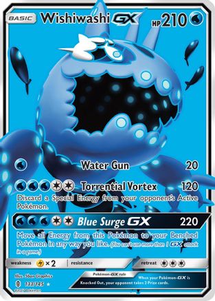 SM Guardians Rising 133 Wishiwashi GX (Full Art) - Holofoil - Ultra Rare