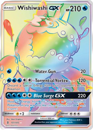 SM Guardians Rising 151 Wishiwashi GX (Secret) - Holofoil - Secret Rare