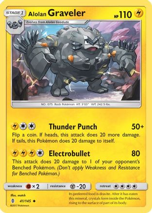 SM Guardians Rising 041/145 Alolan Graveler - Uncommon