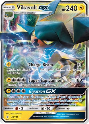 SM Guardians Rising 045/145 Vikavolt GX - Holofoil - Ultra Rare