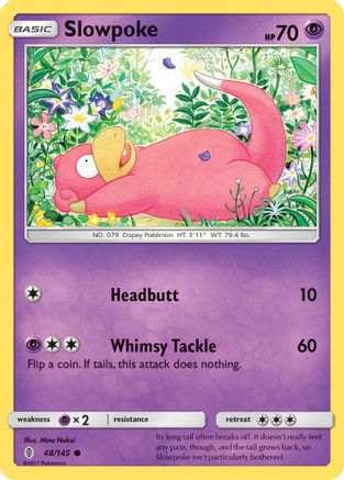 SM Guardians Rising 048/145 Slowpoke - Reverse Holofoil - Common