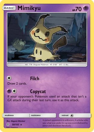 SM Guardians Rising 058/145 Mimikyu - Holofoil - Holo Rare