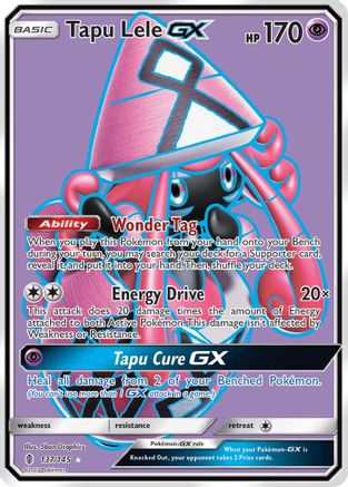 SM Guardians Rising 137/145 Tapu Lele GX (Full Art) - Holofoil - Ultra Rare