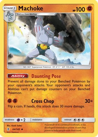 SM Guardians Rising 064/145 Machoke - Reverse Holofoil - Uncommon