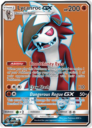 SM Guardians Rising 138/145 Lycanroc GX (Full Art) - Holofoil - Ultra Rare