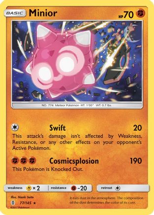 SM Guardians Rising 077/145 Minior - Holofoil - Holo Rare