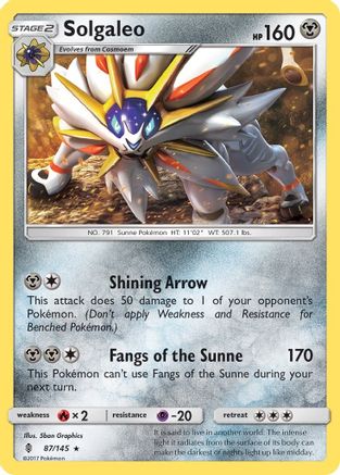 SM Guardians Rising 087/145 Solgaleo - Rare
