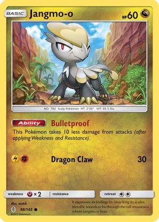 SM Guardians Rising 098/145 Jangmo-o - Reverse Holofoil - Common