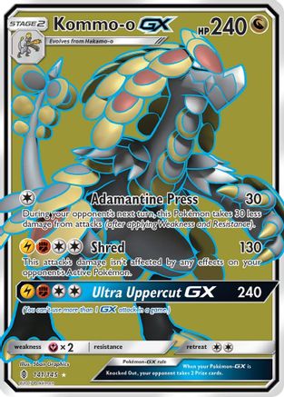 SM Guardians Rising 141/145 Kommo-o GX (Full Art) - Holofoil - Ultra Rare