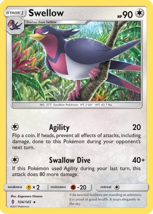 SM Guardians Rising 104 Swellow - Rare