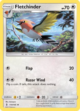 SM Guardians Rising 110/145 Fletchinder - Uncommon