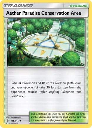 SM Guardians Rising 116/145 Aether Paradise Conservation Area - Uncommon