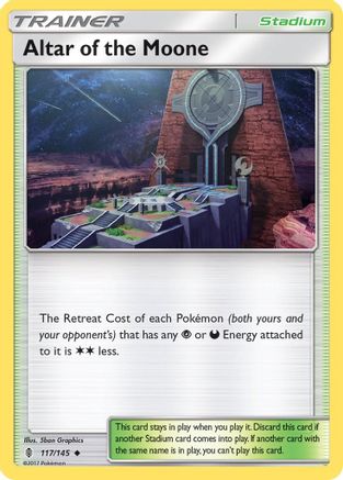 SM Guardians Rising 117/145 Altar of the Moone - Reverse Holofoil - Uncommon