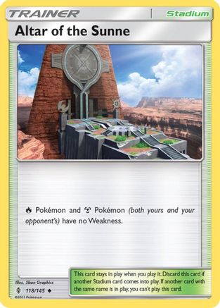 SM Guardians Rising 118/145 Altar of the Sunne - Uncommon