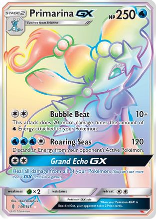 SM Guardians Rising 149 Primarina GX (Secret) - Holofoil - Secret Rare