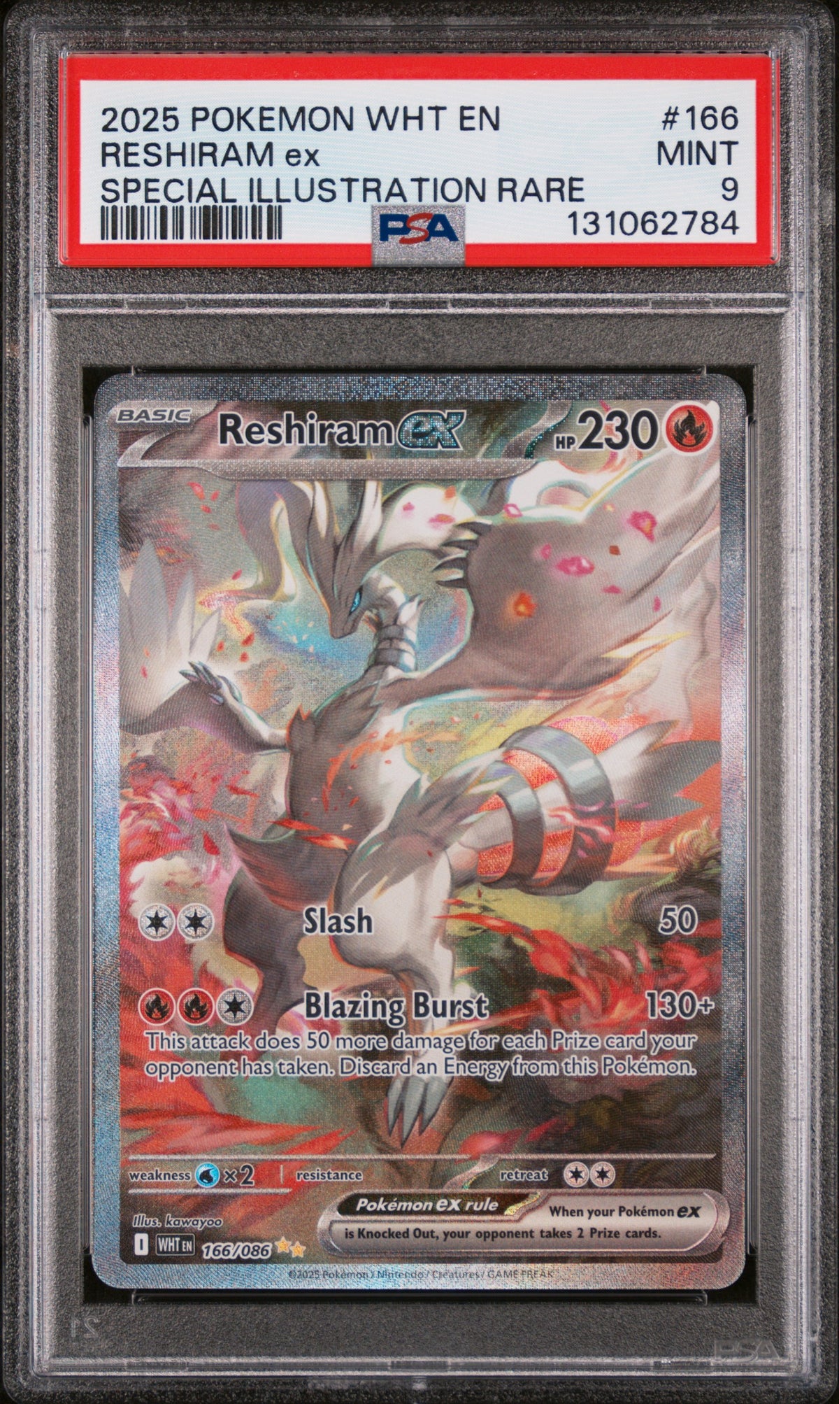 SV White Flare 166/086 PSA9 #131062784 Reshiram ex - Holofoil - Special Illustration Rare