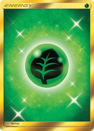 SM Guardians Rising 167/145 Grass Energy (Secret) - Holofoil - Secret Rare