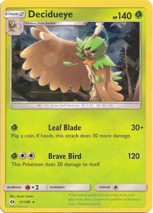 Deck Exclusives 011/149 Decidueye - Holofoil - Holo Rare