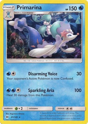 Deck Exclusives 041/149 Primarina - Holofoil - Holo Rare