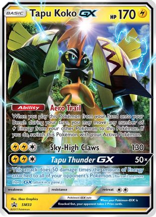 SM Promos SM33 Tapu Koko GX - Holofoil - Promo