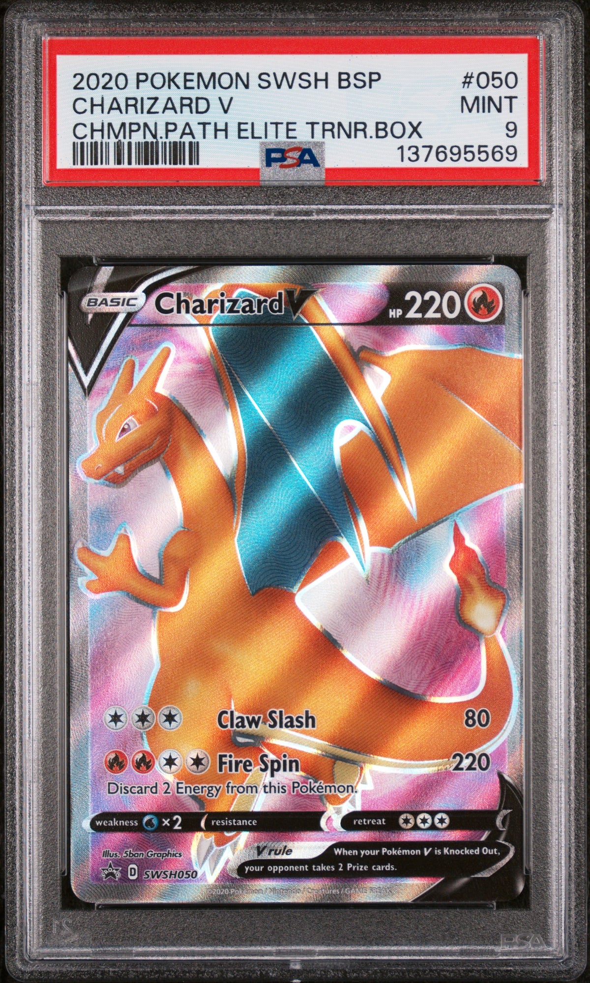 SWSH Sword & Shield Promo Cards SWSH050 PSA9 #137695569 Charizard V - Holofoil - Promo