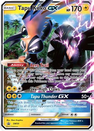 SM Promos SM50 Tapu Koko GX - Holofoil - Promo