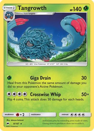 SM Burning Shadows 008 Tangrowth - Rare