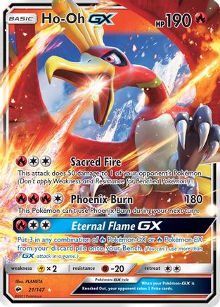SM Burning Shadows 021/147 Ho-Oh GX - Holofoil - Ultra Rare