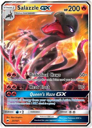 SM Burning Shadows 025/147 Salazzle GX - Holofoil - Ultra Rare