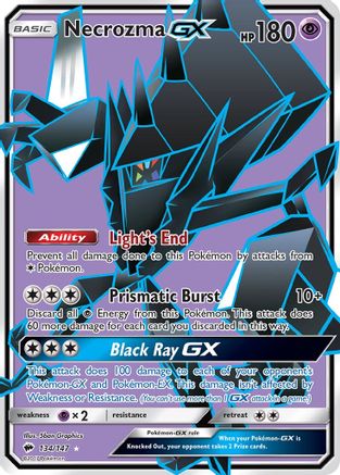 SM Burning Shadows 134/147 Necrozma GX (Full Art) - Holofoil - Ultra Rare