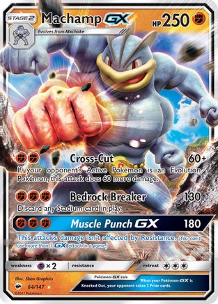 SM Burning Shadows 064/147 Machamp GX - Holofoil - Ultra Rare
