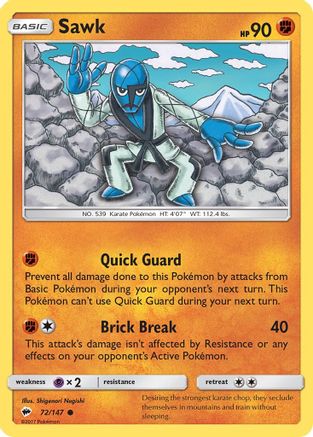 SM Burning Shadows 072/147 Sawk - Common