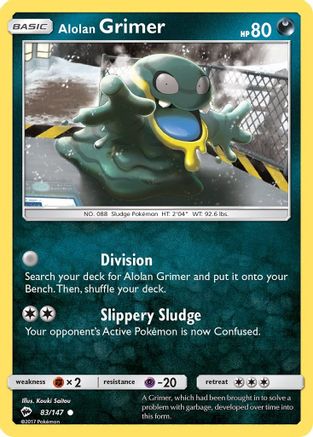 SM Burning Shadows 083/147 Alolan Grimer - Common