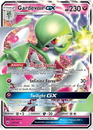 SM Burning Shadows 093/147 Gardevoir GX - Holofoil - Ultra Rare