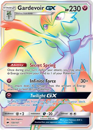 SM Burning Shadows 159 Gardevoir GX (Secret) - Holofoil - Secret Rare