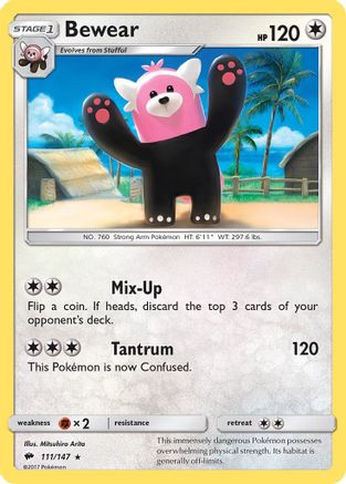 SM Burning Shadows 111 Bewear - Rare