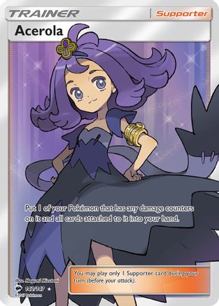 SM Burning Shadows 142/147 Acerola (Full Art) - Holofoil - Ultra Rare
