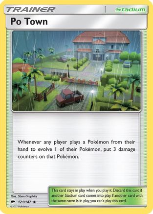 SM Burning Shadows 121/147 Po Town - Uncommon