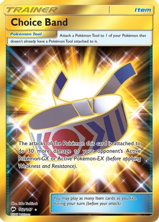 SM Burning Shadows 162/147 Choice Band (Secret) - Holofoil - Secret Rare