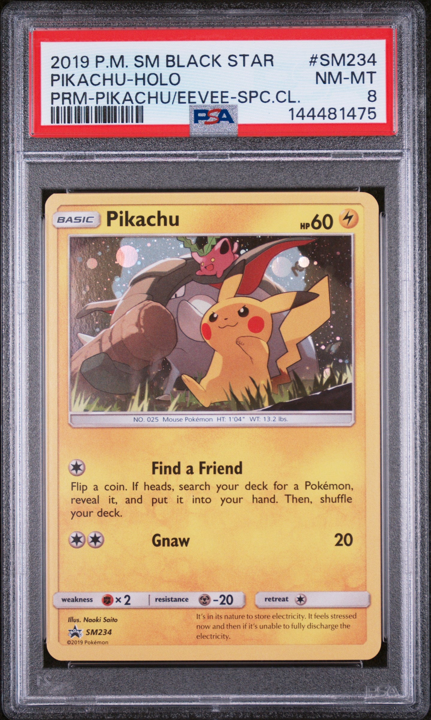 SM Promos SM234 PSA8 #144481475 Pikachu - Holofoil - Promo