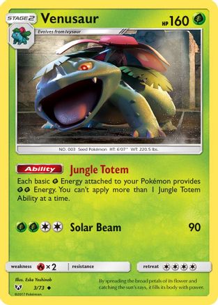 Shining Legends 003/73 Venusaur - Uncommon