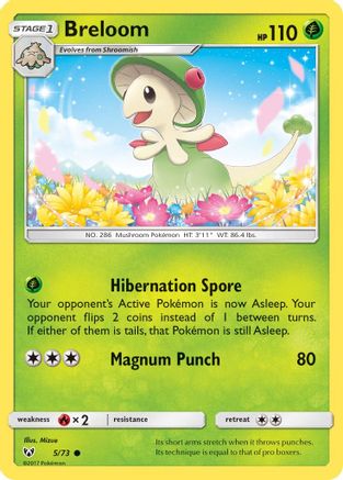 Shining Legends 005/73 Breloom - Reverse Holofoil - Common