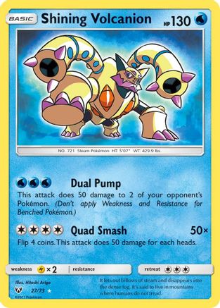 Shining Legends 027/73 Shining Volcanion - Holofoil - Shiny Holo Rare