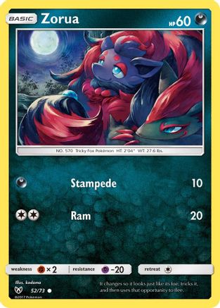 Shining Legends 052/73 Zorua - Reverse Holofoil - Common