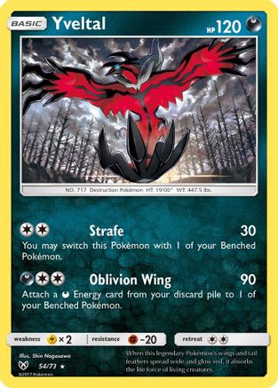 Shining Legends 054/73 Yveltal - Reverse Holofoil - Holo Rare