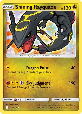 Shining Legends 056/73 Shining Rayquaza - Holofoil - Shiny Holo Rare